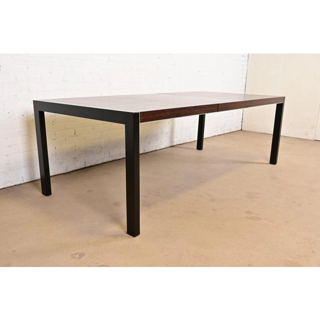 1960s Robert Baron for Glenn of California Rosewood Parsons Extension Dining Table, Newly Refinished For Sale - Image 5 of 12