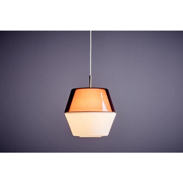 1950s Glass Pendant Lamp from Stilnovo, 1950s For Sale - Image 5 of 11