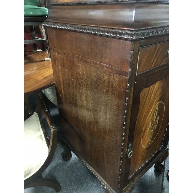 Edwardian Mahogany Wine Celleratte Cabinets with Scottish Crest, Set of 2 For Sale - Image 6 of 13