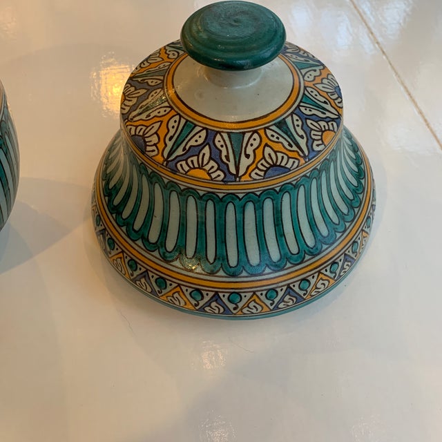 1920s Moroccan Pottery Lidded Bowl/Tureen For Sale - Image 10 of 13