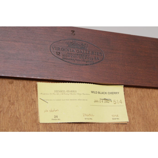 Henkel Harris Cherry 2 Piece London Breakfront For Sale - Image 18 of 18