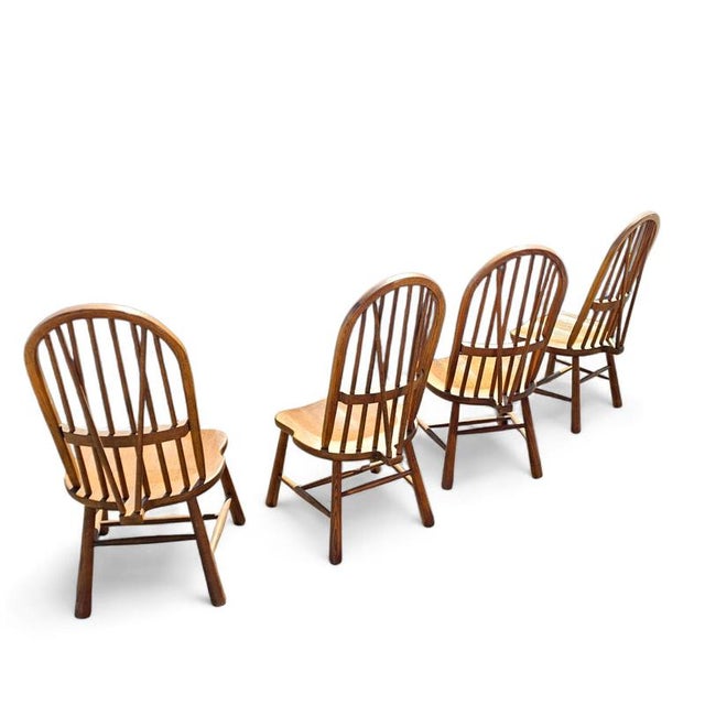 Brown Welsh Stick Back Chairs, Set of 4 For Sale - Image 8 of 18