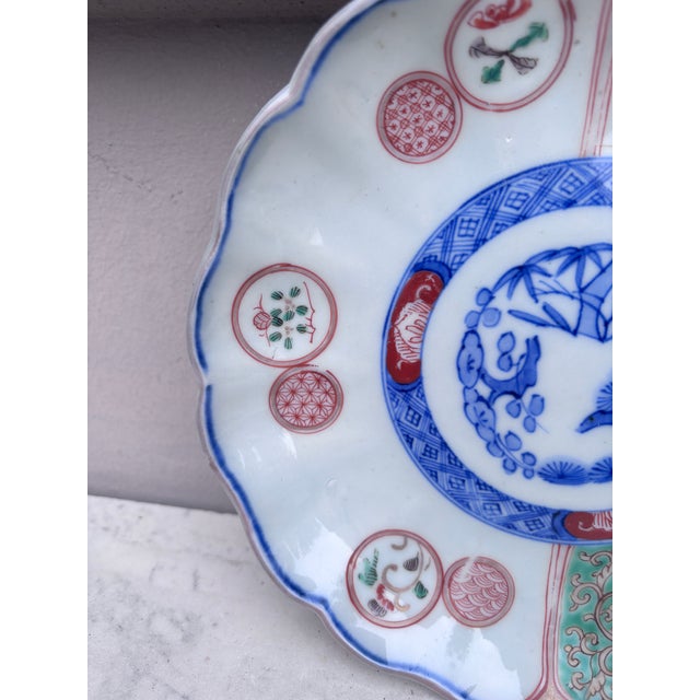 Imari Porcelain 19th Century Japanese Imari Plate For Sale - Image 4 of 5