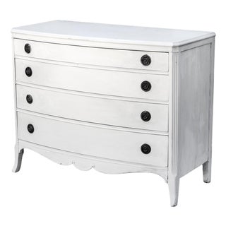 1940s Painted Mahogany Bow Front Chest For Sale