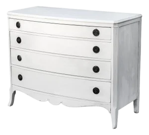 1940s Painted Mahogany Bow Front Chest