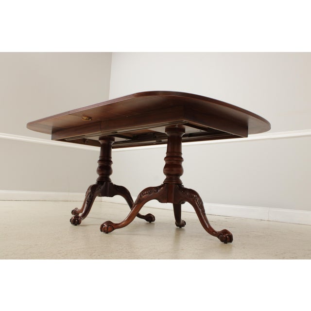 Ethan Allen Banded Mahogany Clawfoot Dining Room Table For Sale - Image 10 of 18