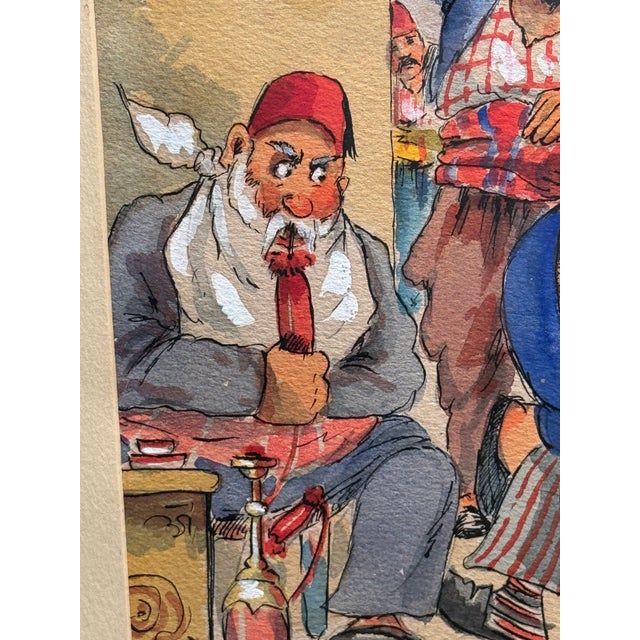 1920s After Karelin Mitrich, Figurative Composition, 1920s, Watercolor For Sale - Image 5 of 8