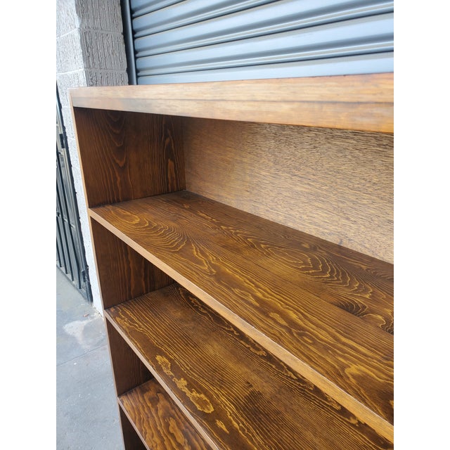 1950s Old Solid Wood Bookcase For Sale - Image 4 of 13