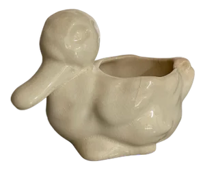 Small Antique Early 20th Century Ceramic Duck Dish Made in Usa