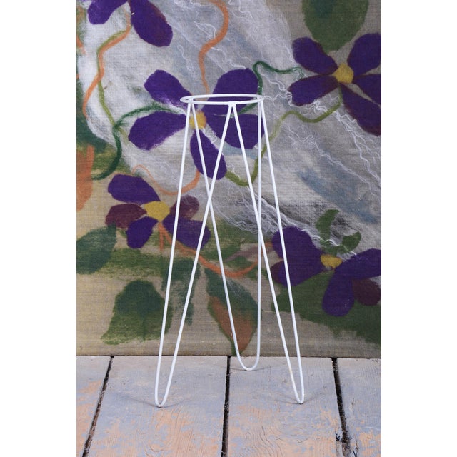 Mid-Century Czech Flower Stand in Lacquered Steel, 1950s For Sale - Image 6 of 7