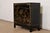 Chinoiserie Drexel Heritage Hollywood Regency Chinoiserie Hand-Painted Black Lacquered Bar Cabinet For Sale - Image 3 of 12