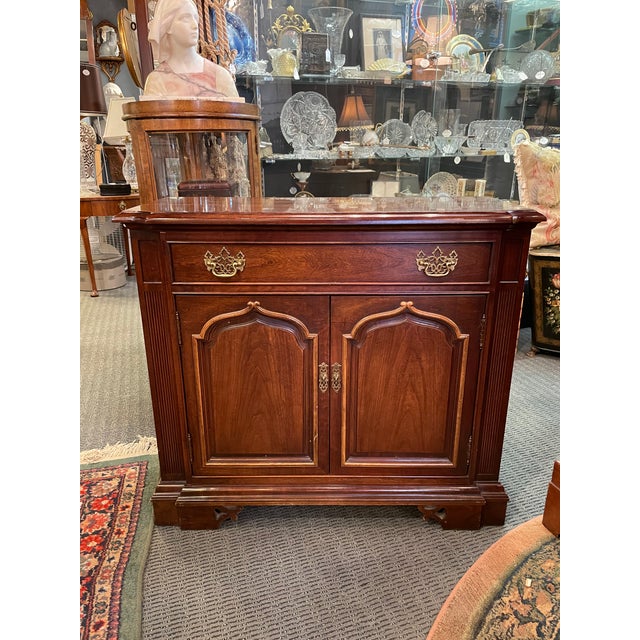 Vintage Thomasville Neo Colonial One Drawer Cupboard For Sale - Image 13 of 13