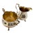 Vintage Poole Silver Co Silverplate Creamer & Sugar Bowl Set | Footed Silver Serveware For Sale