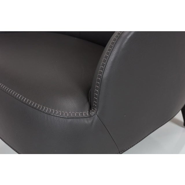 Antonio Citterio 'Febo Bergere' Maxalto. Leather Chair and Ottoman ...
