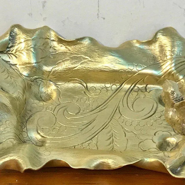 Bronze Austrian Gilt Bronze Bird Motif Vide-Poche For Sale - Image 8 of 10