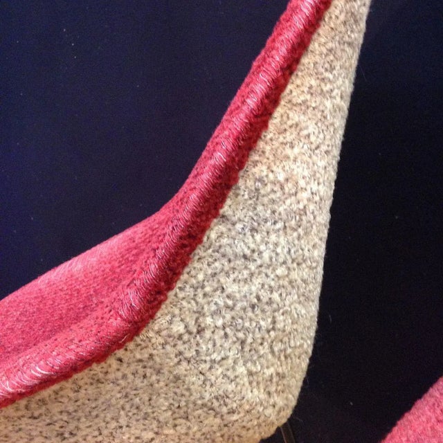 Set of Pink Chairs by Genevieve Dangles-Christian Defrance for Burov, 1950s For Sale - Image 6 of 10