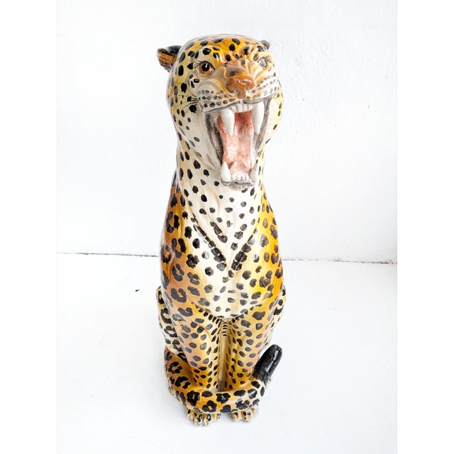 Ceramic Cheetah Statue, 1970s For Sale - Image 6 of 6