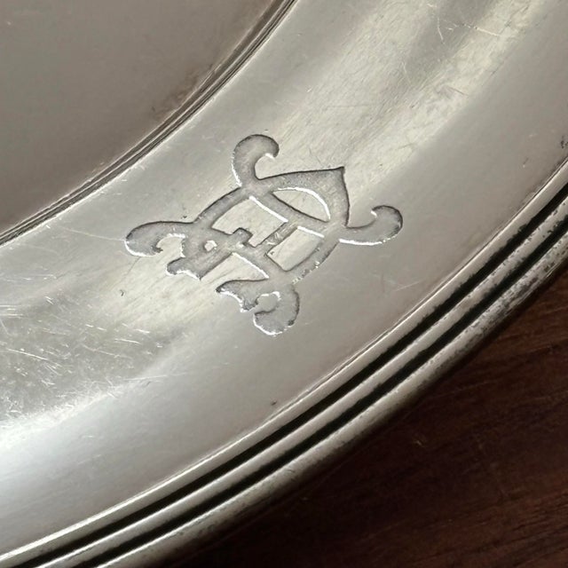 1920s Antique Gorham Hotel Grasmere "Hg" Crest Silverplate Serving Platter Vanity Tray For Sale - Image 5 of 5