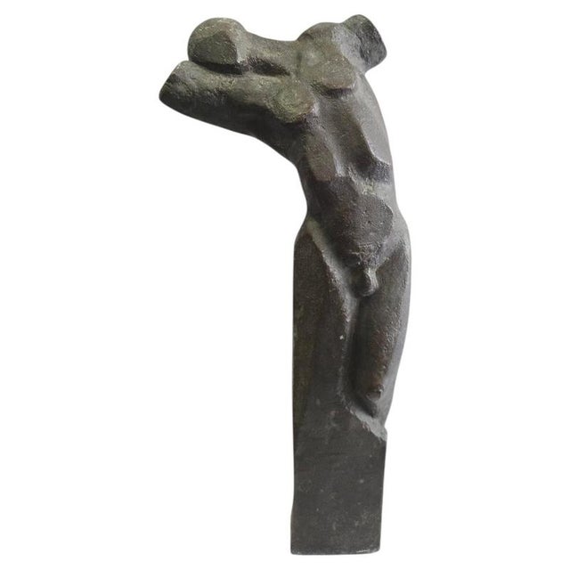 Unknown, Abstract Bronze Torso Sculpture, 1950, Bronze For Sale - Image 11 of 11