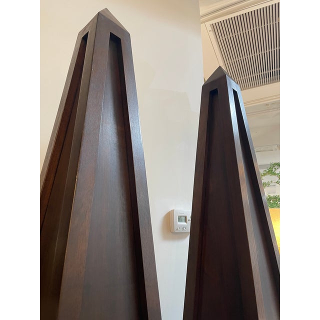 2000 - 2009 Pair of Large Wooden Obelisk - Pair For Sale - Image 5 of 7