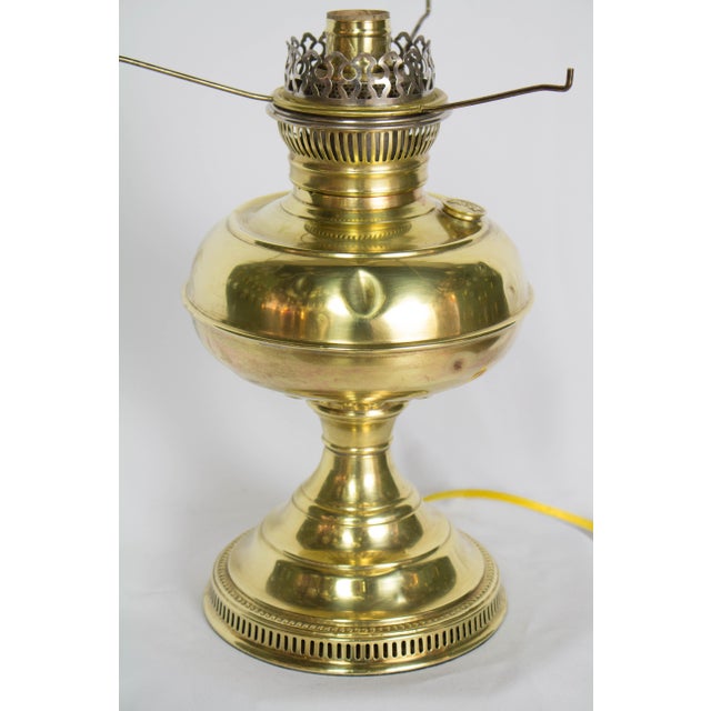 Restored Antique Brass Rayo Oil Lamp, Electrified Chairish