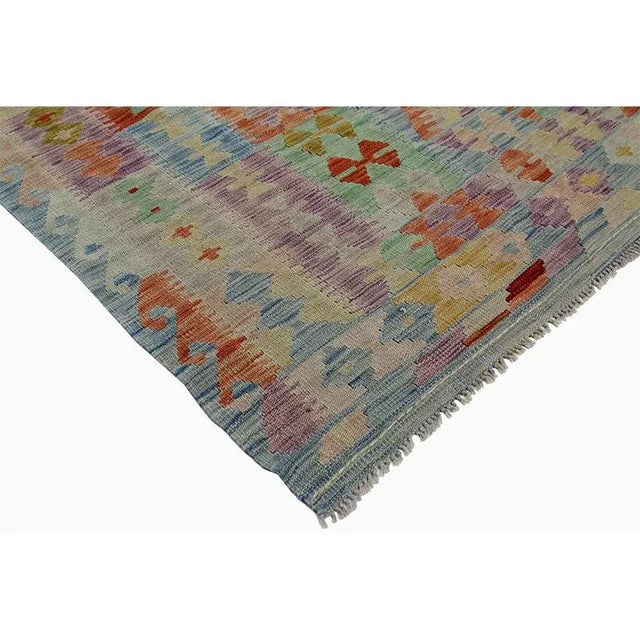 Traditional Handwoven Turkish Kilim Rug-8'3" X 11'9" For Sale - Image 11 of 12