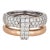 1.11ct Diamond Ring 2 Bands in One 14k Rose Gold Ring Sz 5.75 Estate Jewelry For Sale