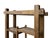 1980s Rustic Thick Bold Wood Multi-Shelves Display Cabinet Bookcase Room Divider For Sale - Image 9 of 18