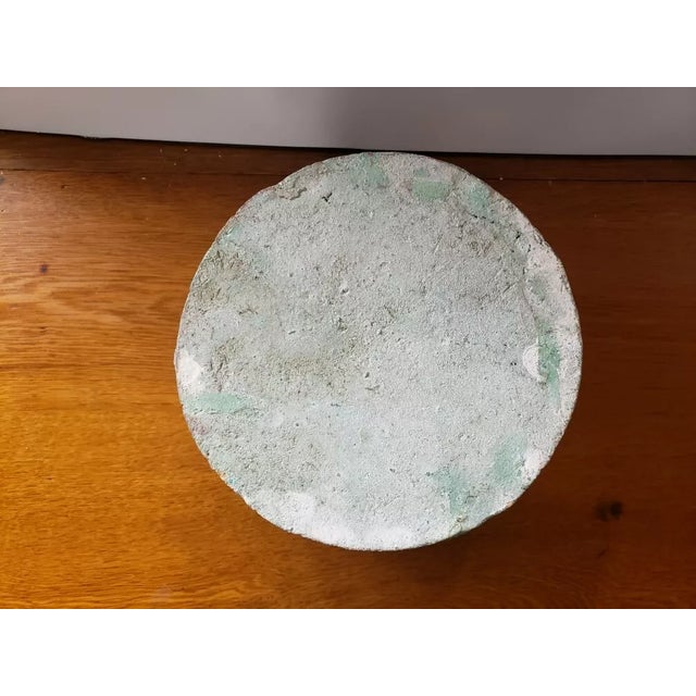 Vintage Large Terracotta Circle of 7 Friends Aztec/Mayan Candle Holder For Sale - Image 4 of 5