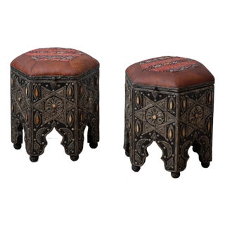 A Pair of Moroccan Stools, 20th Century For Sale
