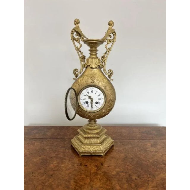 Victorian French Ornate Mantle Clock, 1860s For Sale - Image 6 of 10