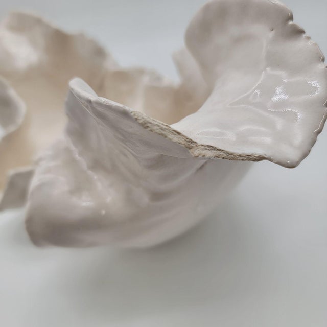 Late 20th Century Anna Kasabian Abstract Hand Formed Art Pottery Bowl For Sale - Image 5 of 10