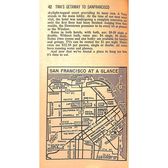 Paper "Twa Getaway Guide San Franscisco" Book 1971 Godwin, John and Bryant, Beth For Sale - Image 7 of 7