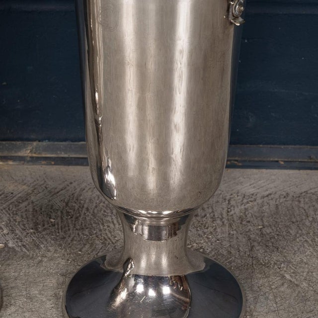 Vintage English Floor Standing Silver Plated Wine Coolers, 1950s, Set of 2 For Sale - Image 12 of 14