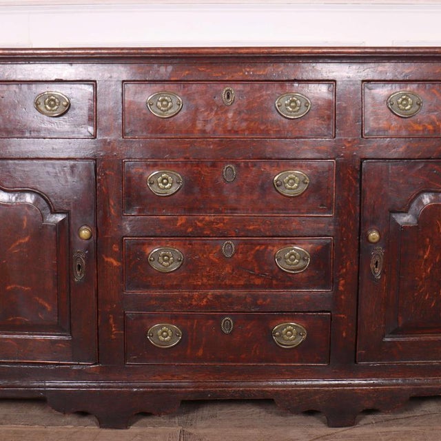 Wood English Oak Dresser Base For Sale - Image 7 of 12