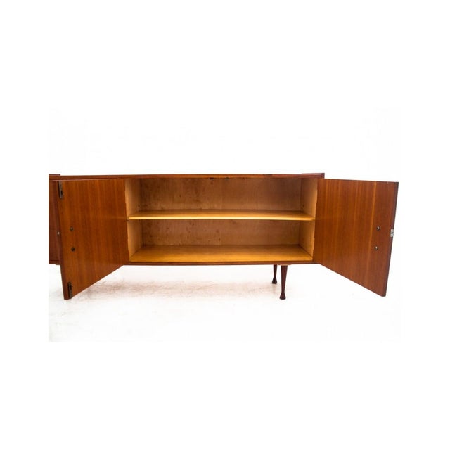 Brown Vintage Chest of Drawers in Walnut, Poland, 1960s For Sale - Image 8 of 11