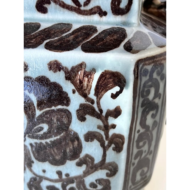 Coffee Antique Rookwood Handled Vase For Sale - Image 8 of 16