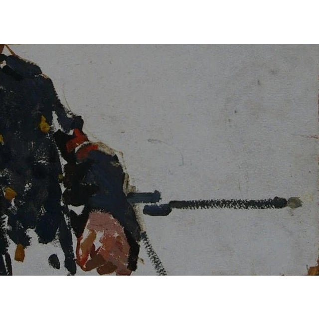 Original Soviet Oil Painting: Soldier Portrait by Ukrainian Artist Shponko, 1965 43-58 For Sale - Image 6 of 6