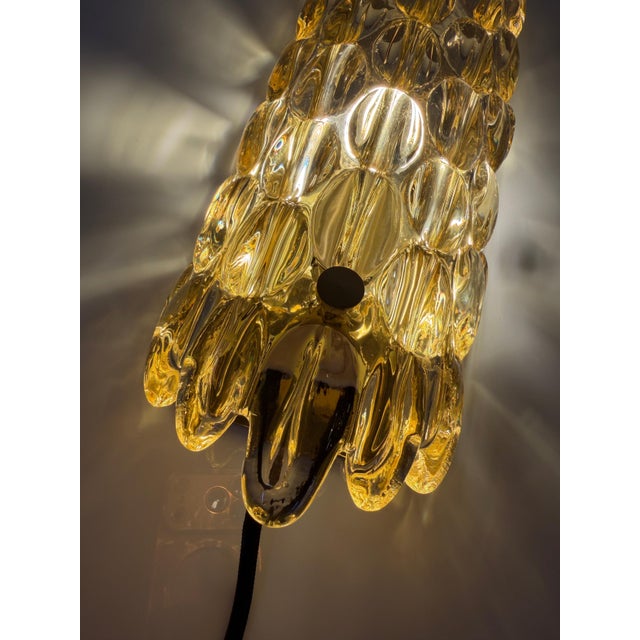Wall Lamp in Glass and Brass by Carl Fagerlund for Orrefors For Sale - Image 5 of 11