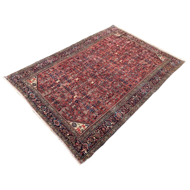 Antique Ferahan Rug in Wool, 1890s For Sale - Image 3 of 15