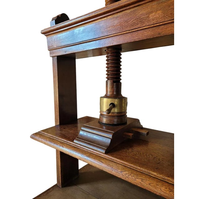 70% Off! Mid 1800's, Large, European Free-Standing Book Press For Sale In Dallas - Image 6 of 9