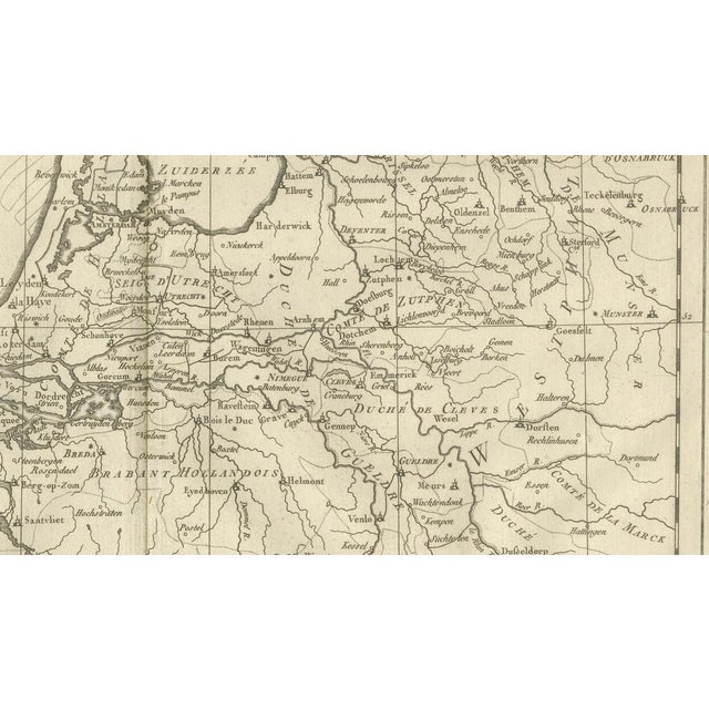 The Netherlands Seven United Provinces Map by Bonne, 1780 For Sale - Image 5 of 10