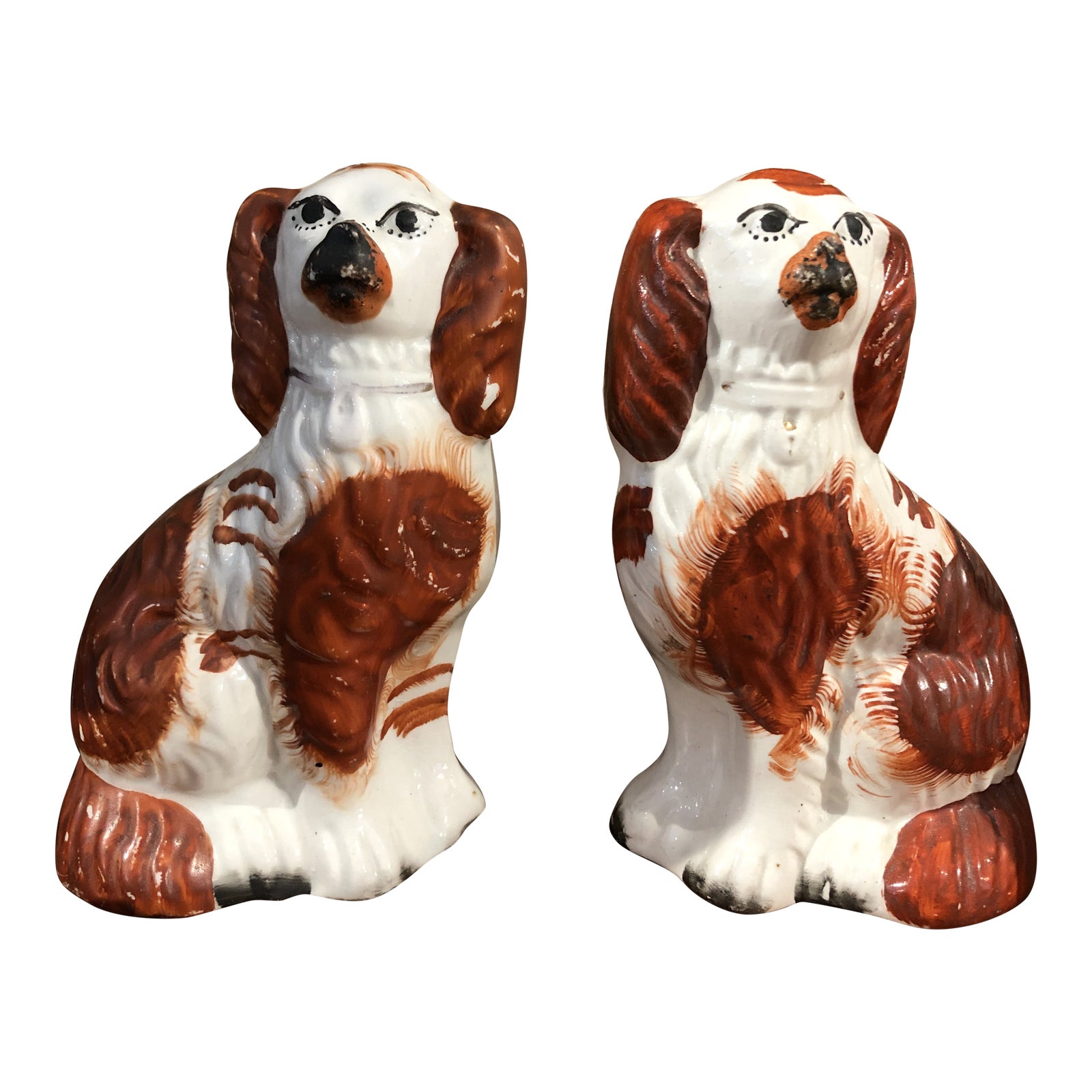 Antique Staffordshire Dog Figurines a Pair Chairish