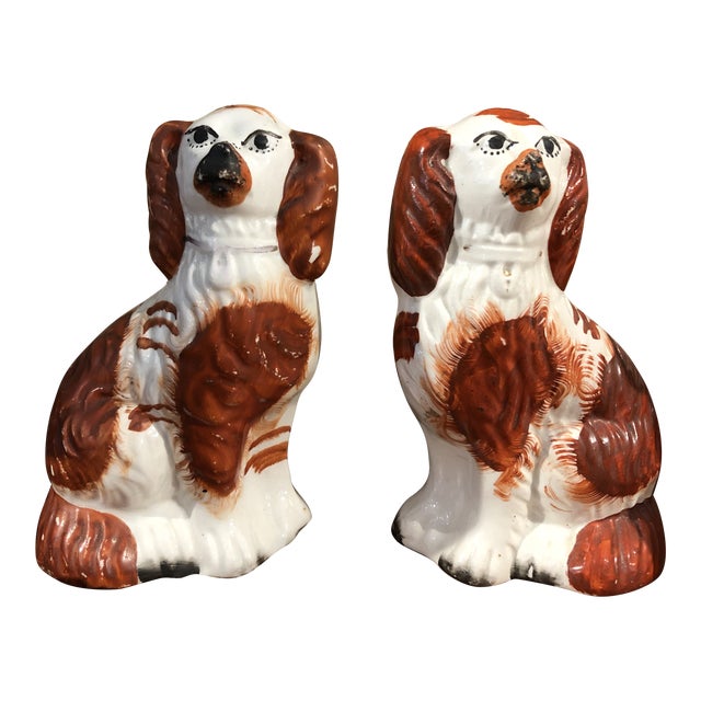 Antique Staffordshire Dog Figurines a Pair Chairish