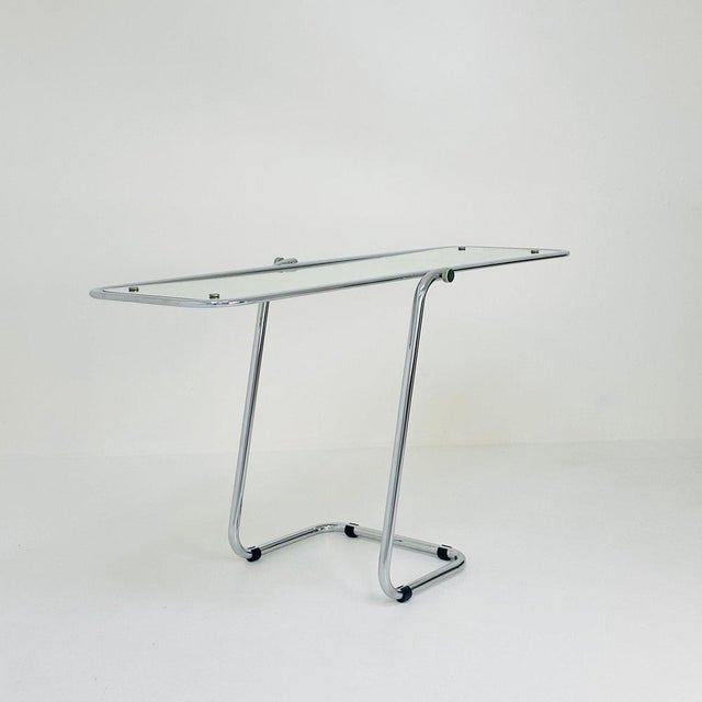 Mid-Century Chrome Floor Mirror, 1980s For Sale - Image 6 of 11