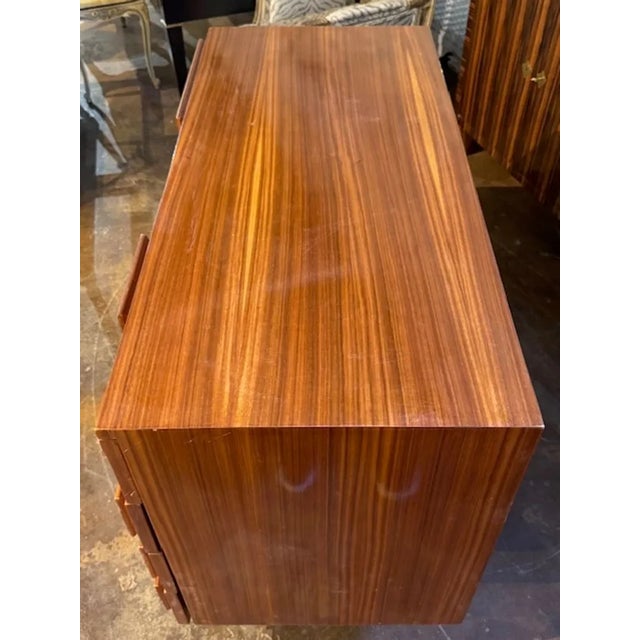 Late 20th Century Modern Italian Gio Ponti Manner Walnut Chest For Sale - Image 5 of 9