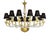 Contemporary luxury italian chandelier in Murano glass. Elegant chandelier blowing in transparent Murano glass full of...