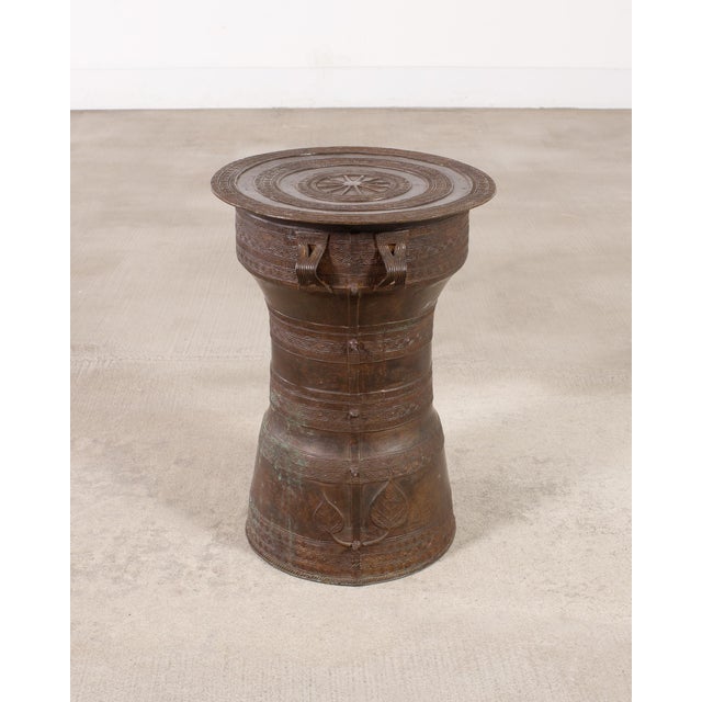 Southeast Asian Patinated Bronze Rain Drum or Drinks Table For Sale - Image 16 of 16