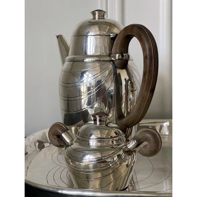 Large Mexican Modern Sterling Silver Coffee Tea Serving Set William Spratling For Sale - Image 18 of 18