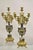 French Vintage French Louis XV Style Brevettato Italy Brass & Marble Figural Clock Set For Sale - Image 3 of 16